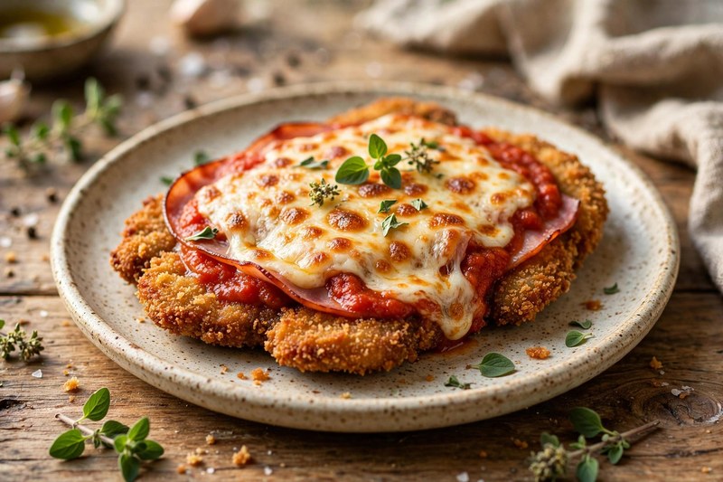 Photo of Milanesa a la Napolitana, a lunch recipe from FluentFuel