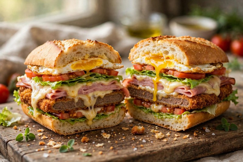 Photo of Sándwich de Milanesa Completo, a lunch recipe from FluentFuel
