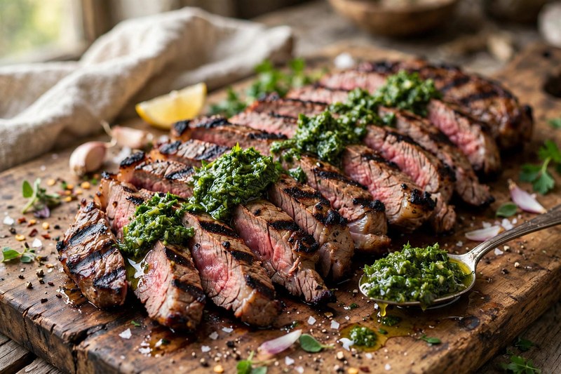 Photo of Entraña con Chimichurri, a dinner recipe from FluentFuel