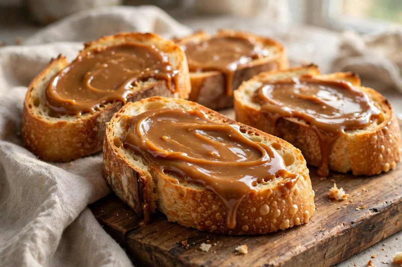 Photo of Tostadas con Dulce de Leche, a breakfast recipe from FluentFuel
