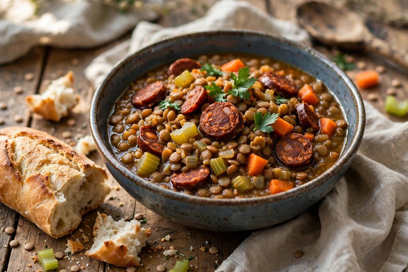 Photo of Guiso de Lentejas, a dinner recipe from FluentFuel