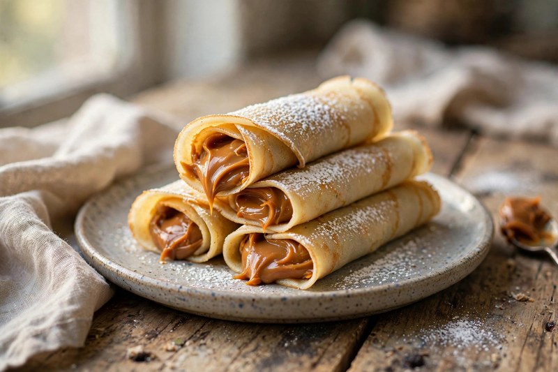 Photo of Panqueques con Dulce de Leche, a breakfast recipe from FluentFuel