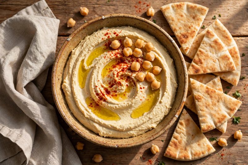 Photo of Silky Tahini Hummus, a snack recipe from FluentFuel