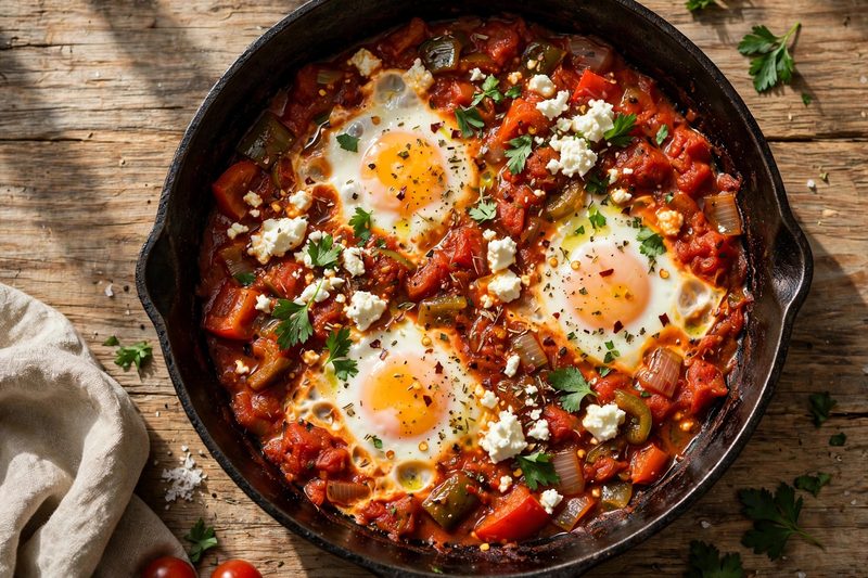 Photo of Shakshuka, Levant Style, a breakfast recipe from FluentFuel