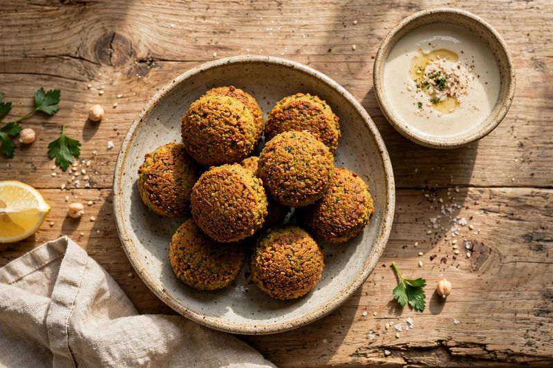 Photo of Crispy Baked Falafel, a lunch recipe from FluentFuel
