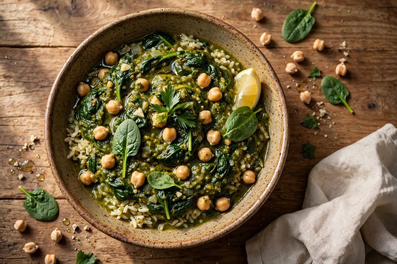 Photo of Lebanese Spinach Stew, a dinner recipe from FluentFuel