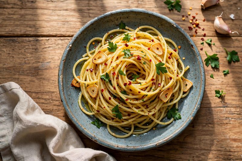 Photo of Classic Aglio e Olio, a dinner recipe from FluentFuel