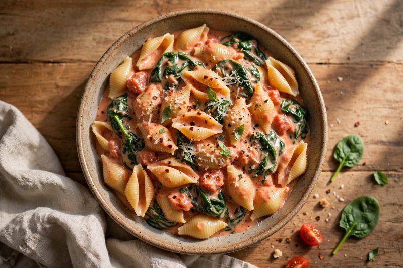 Photo of Boursin One-Pot Shells, a dinner recipe from FluentFuel