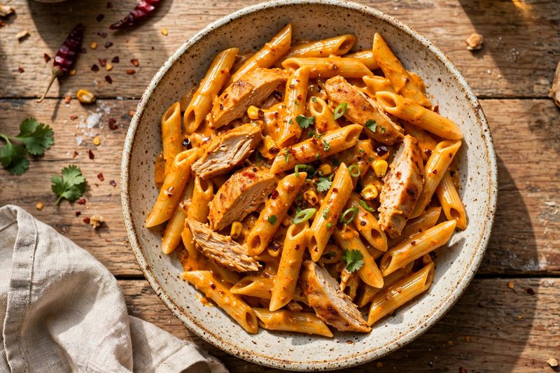 Photo of Cheesy Chipotle Chicken Penne, a dinner recipe from FluentFuel