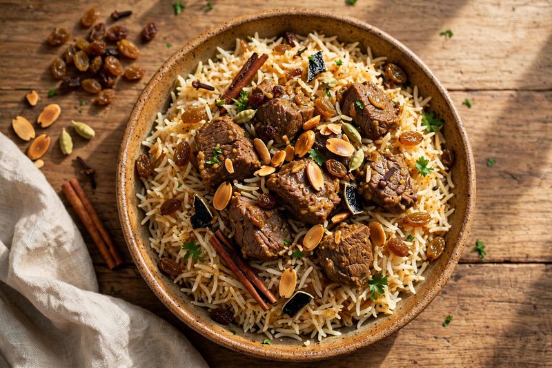Photo of Beef Kabsa, a dinner recipe from FluentFuel