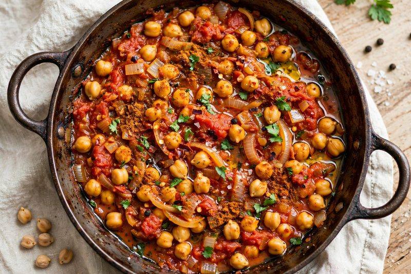 Photo of Spiced Chickpea Shakshuka, a breakfast recipe from FluentFuel