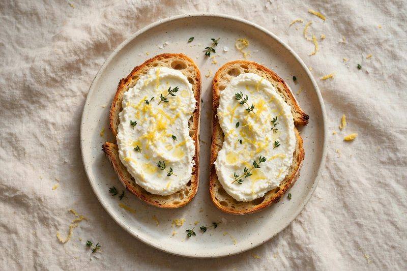 Photo of Ricotta Lemon Toast, a breakfast recipe from FluentFuel