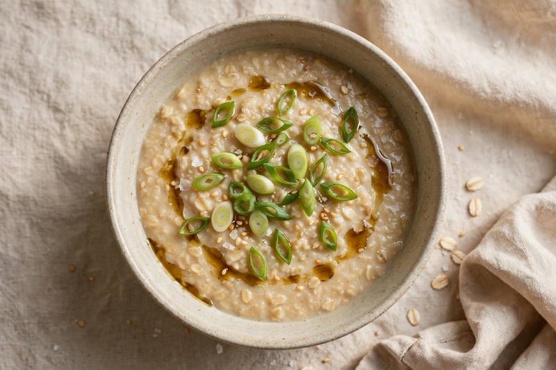 Photo of Savory Oat Porridge, a breakfast recipe from FluentFuel