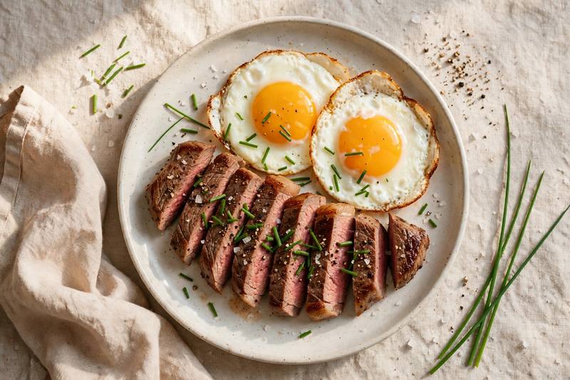 Photo of Steak & Eggs, a breakfast recipe from FluentFuel