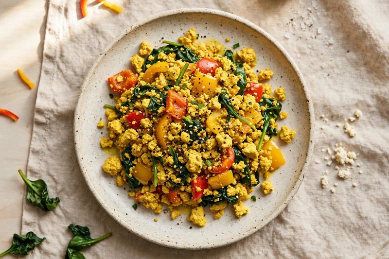 Photo of Tofu Veggie Scramble, a breakfast recipe from FluentFuel