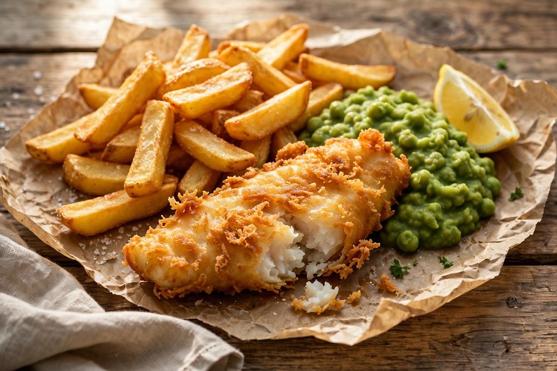Photo of Fish and Chips, a dinner recipe from FluentFuel