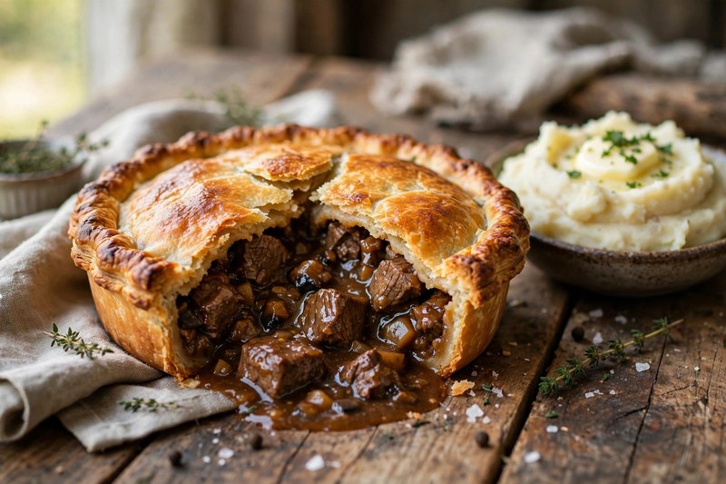 Photo of Steak and Ale Pie, a dinner recipe from FluentFuel