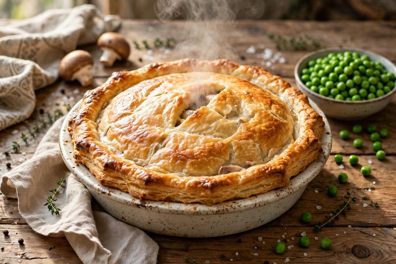 Photo of Chicken and Mushroom Pie, a dinner recipe from FluentFuel