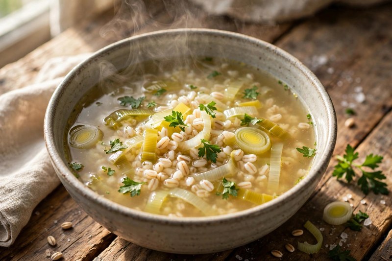 Photo of Cock-a-Leekie Soup, a lunch recipe from FluentFuel