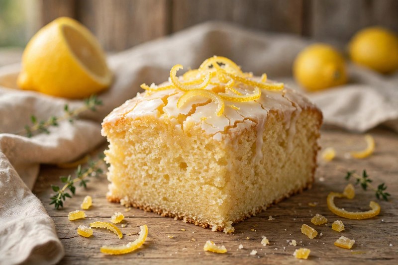 Photo of Lemon Drizzle Cake, a snack recipe from FluentFuel