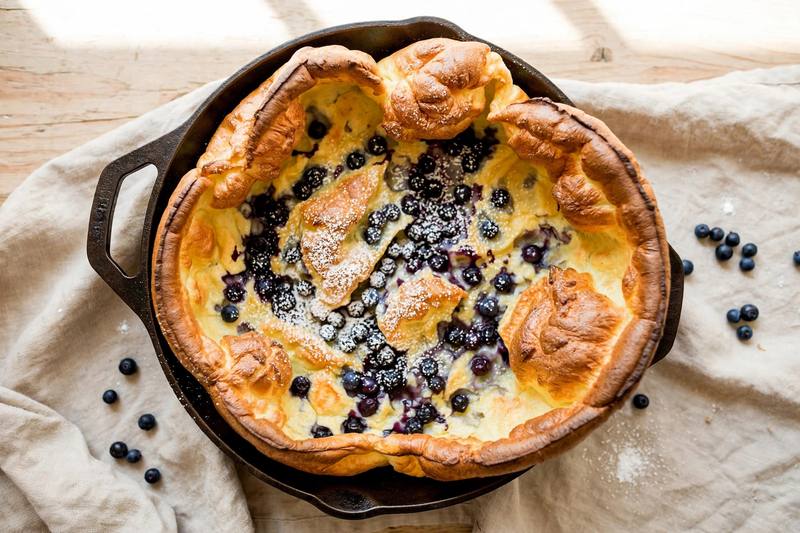 Photo of Wild Blueberry Dutch Baby, a breakfast recipe from FluentFuel