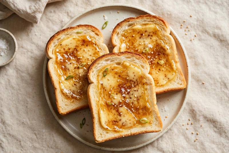 Photo of Miso Butter Shokupan Toast, a breakfast recipe from FluentFuel