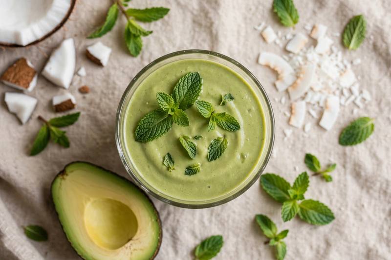 Photo of Avocado Mint Keto Smoothie, a breakfast recipe from FluentFuel