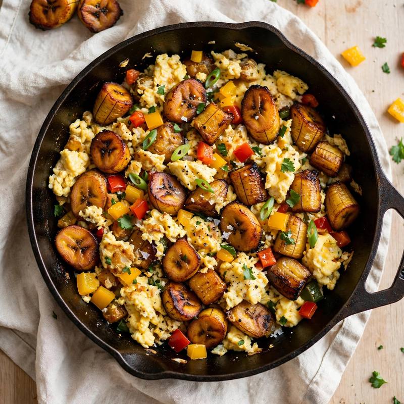 Photo of Plantain and Egg Hash, a breakfast recipe from FluentFuel