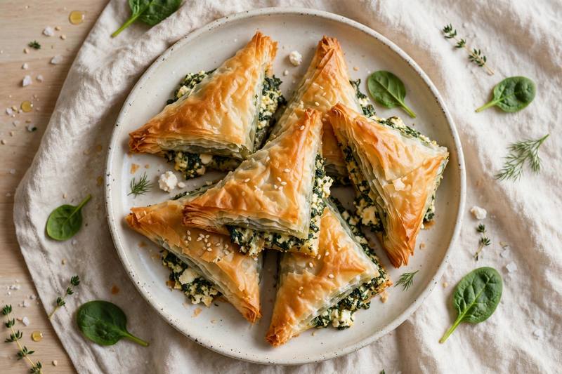 Photo of Spanakopita Breakfast Triangles, a breakfast recipe from FluentFuel