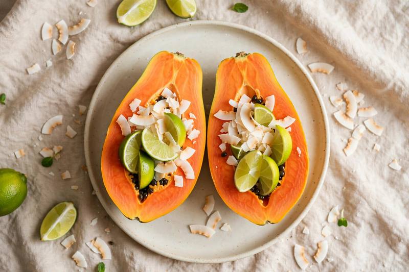 Photo of Papaya Lime Breakfast Boats, a breakfast recipe from FluentFuel
