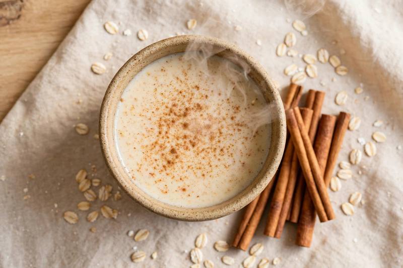 Photo of Atole de Avena Warm Oat and Cinnamon Drink, a breakfast recipe from FluentFuel