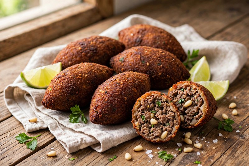 Photo of Kibe Frito (Fried Kibbeh), a snack recipe from FluentFuel