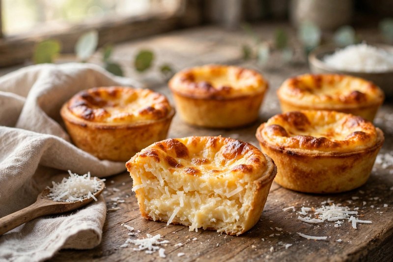 Photo of Queijadinha (Coconut-Cheese Tartlets), a snack recipe from FluentFuel