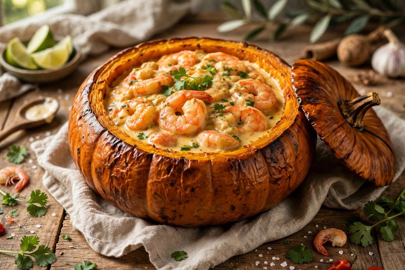 Photo of Camarao na Moranga (Shrimp in Pumpkin), a dinner recipe from FluentFuel