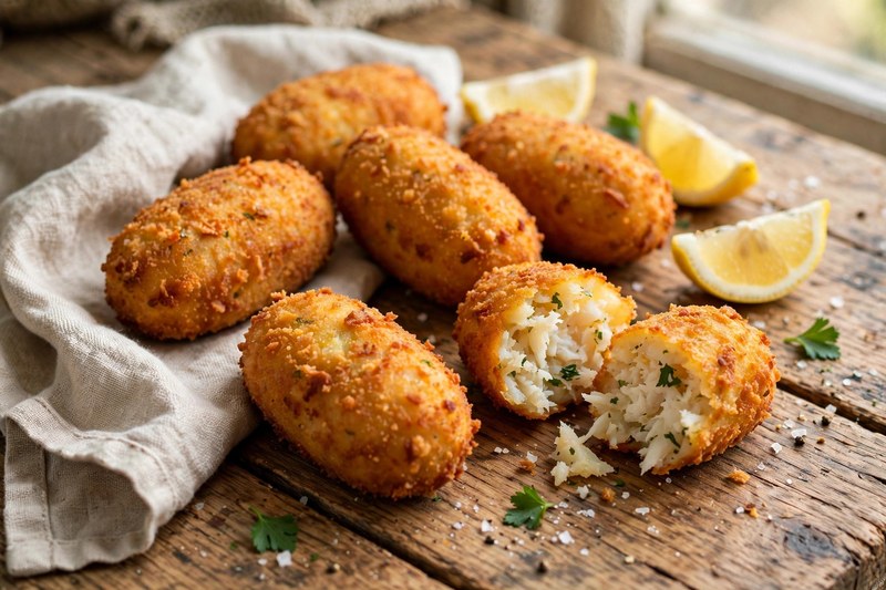 Photo of Bolinho de Bacalhau (Salt-Cod Fritters), a snack recipe from FluentFuel