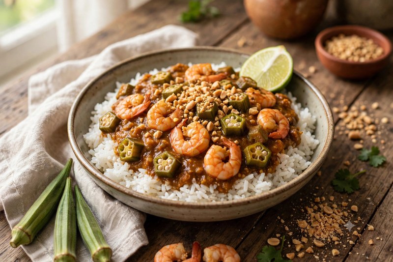Photo of Caruru (Okra & Shrimp Stew), a dinner recipe from FluentFuel