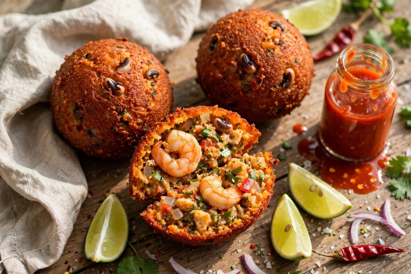 Photo of Acaraje (Black-Eyed Pea Fritters), a lunch recipe from FluentFuel