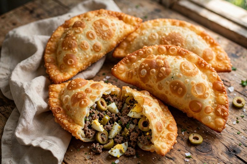 Photo of Pastel de Feira (Street-Market Pastries), a snack recipe from FluentFuel