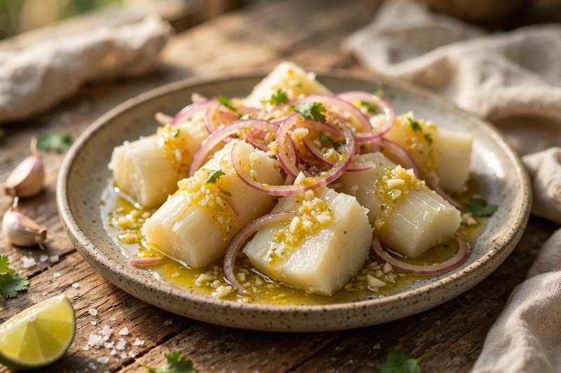 Photo of Yuca con Mojo, a dinner recipe from FluentFuel