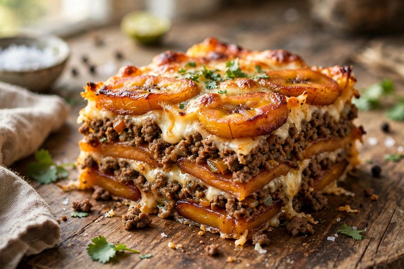 Photo of Pastelón — Sweet Plantain Lasagna, a dinner recipe from FluentFuel