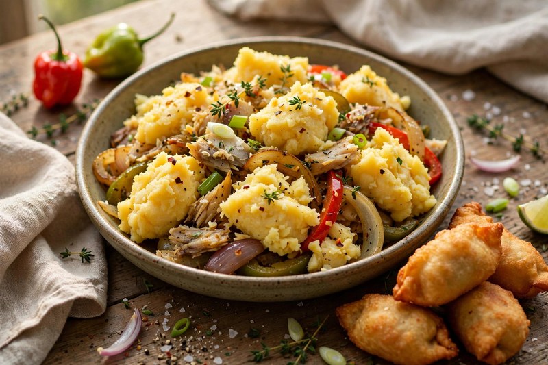 Photo of Ackee and Saltfish, a breakfast recipe from FluentFuel