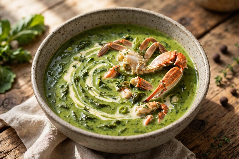 Photo of Callaloo Soup, a lunch recipe from FluentFuel