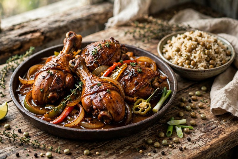 Photo of Brown Stew Chicken, a dinner recipe from FluentFuel