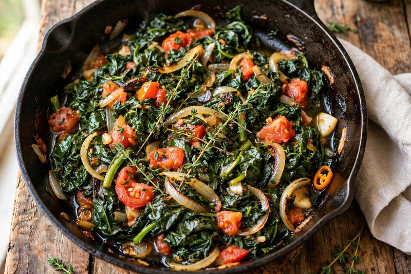 Photo of Callaloo Sauté, a lunch recipe from FluentFuel