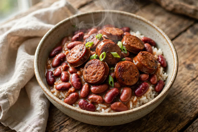 Photo of Red Beans and Rice, a dinner recipe from FluentFuel