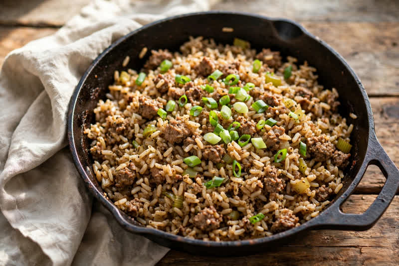 Photo of Dirty Rice, a dinner recipe from FluentFuel