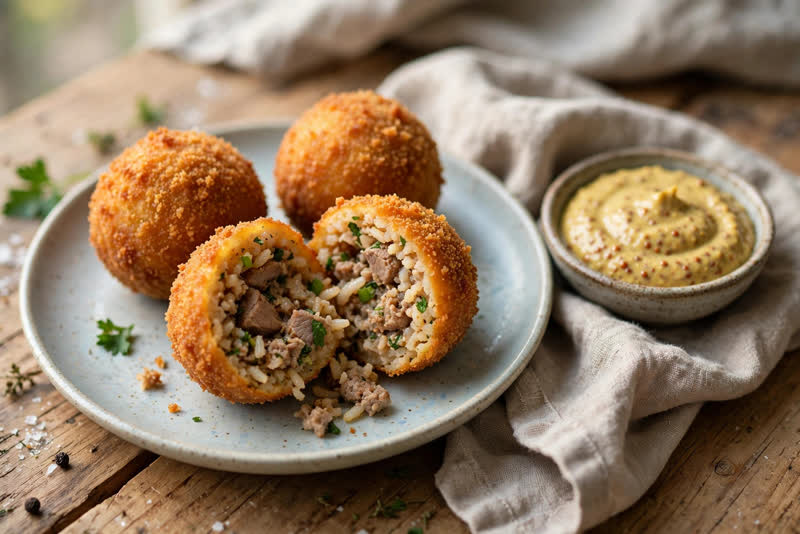 Photo of Fried Boudin Balls, a snack recipe from FluentFuel