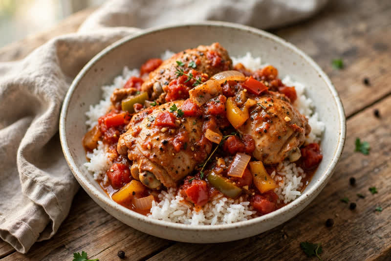 Photo of Chicken Creole, a dinner recipe from FluentFuel