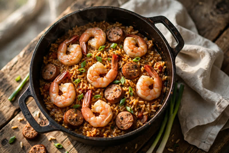 Photo of Shrimp Jambalaya, a dinner recipe from FluentFuel