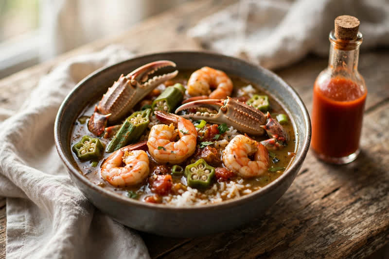 Photo of Seafood Gumbo, a dinner recipe from FluentFuel